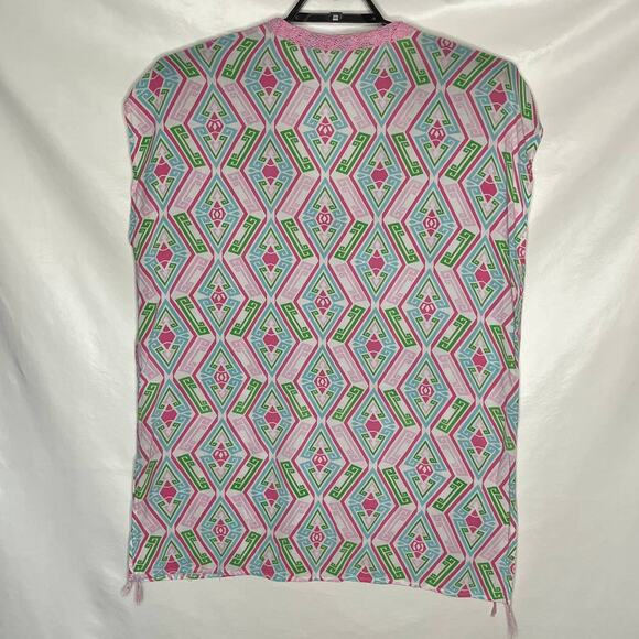 Macbeth Collection Y2K V-Neck Cover-Up Womens Top Sz M Pink Resort Boho Cabana - Picture 9 of 11